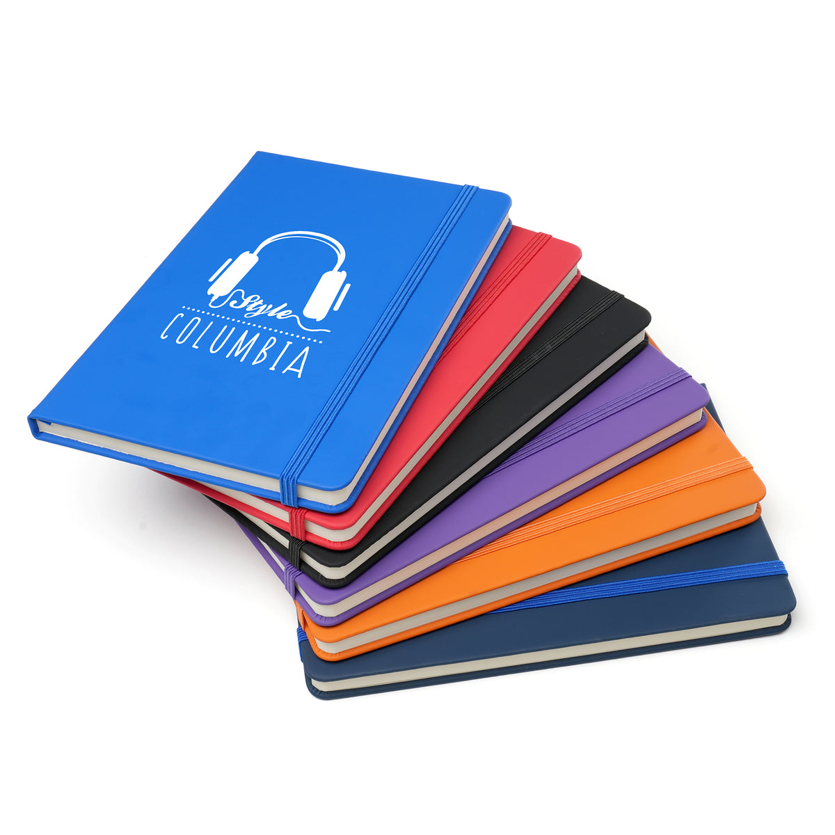 Branded Classic Lined Notebook with Elastic Closure