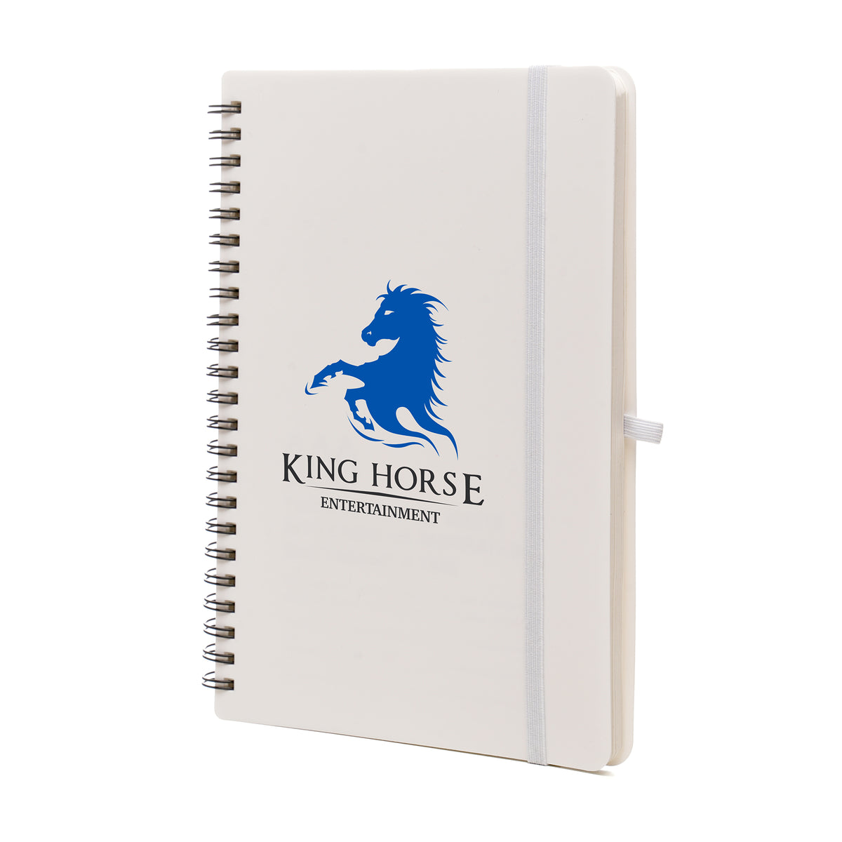 Branded Ocean Bound Plastic Spiral Notebook in White
