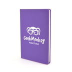 Branded Slimline PU Notebook with Cream Pages in Purple