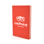 Branded Slimline PU Notebook with Cream Pages in Red
