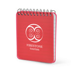 Branded Mini Spiral Notebook with Plastic Cover in Red