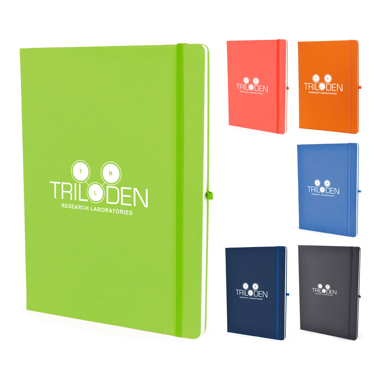 Branded A4 PU Lined Notebook with Pen Loop