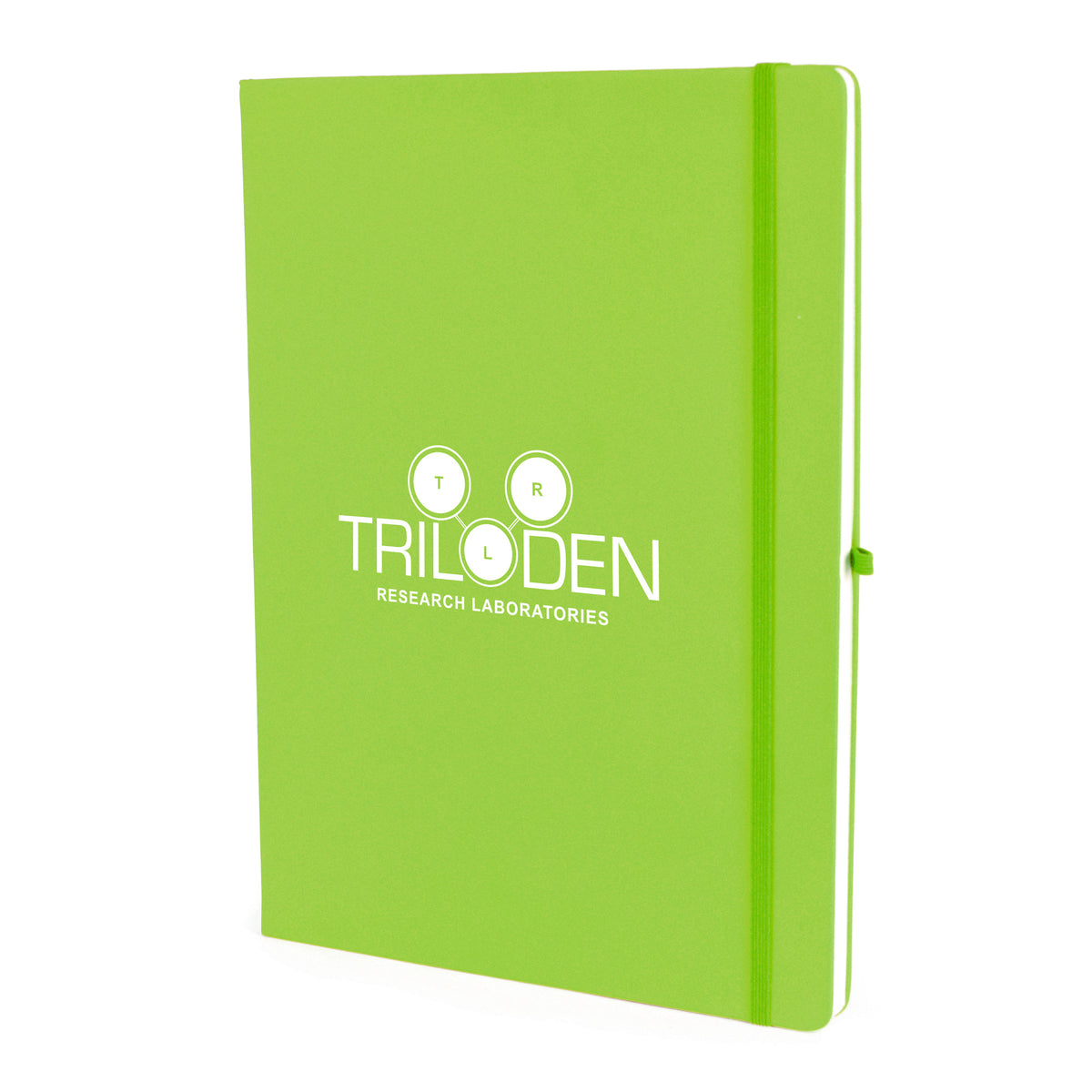 Branded A4 Coloured PU Notebook and Matching Pen Set in Green
