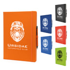 Branded A4 PU Lined Notebook with Pen Loop