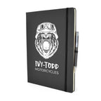 Branded A4 Coloured PU Notebook and Matching Pen Set
