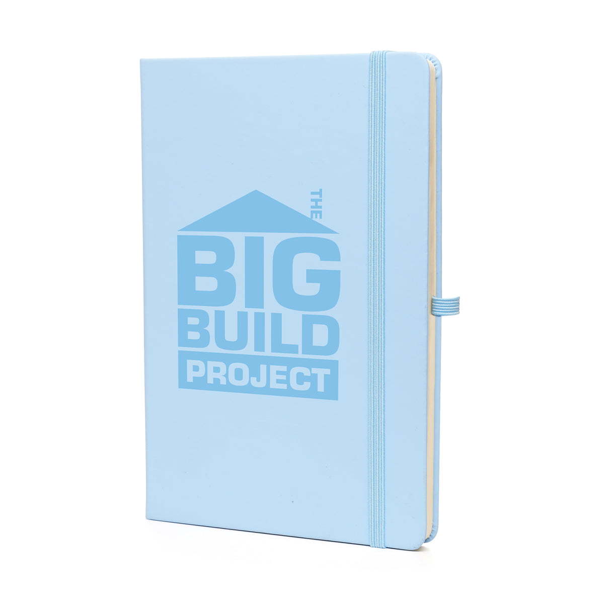 Branded A5 Coloured PU Notebook and Matching Pen Set in Baby Blue