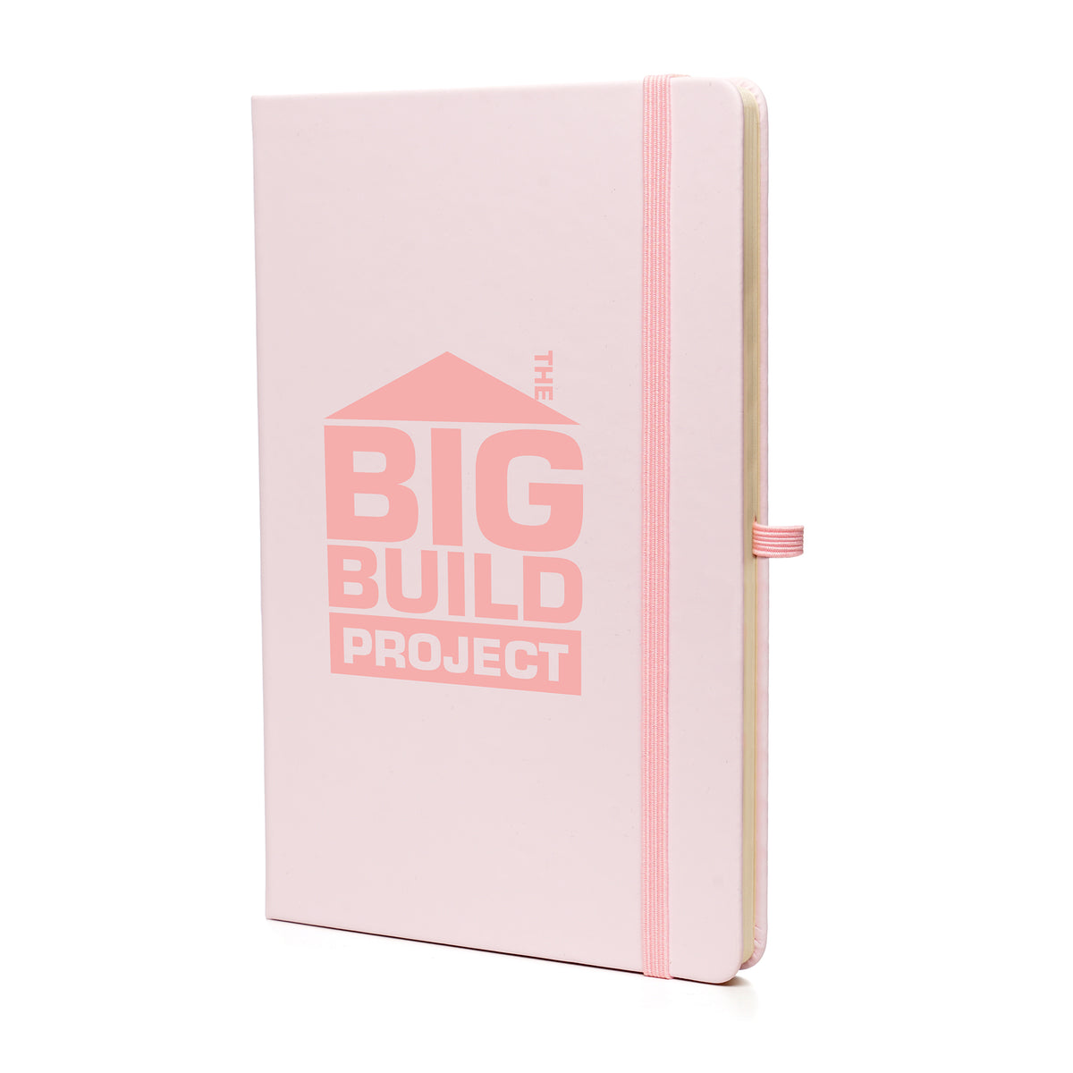 Branded A5 Coloured PU Notebook and Matching Pen Set in Baby Pink