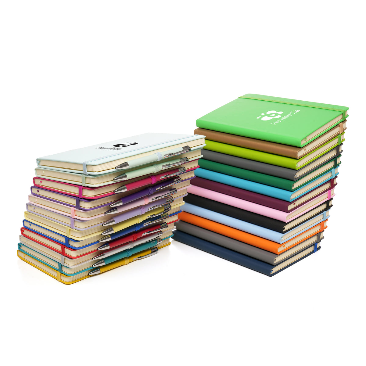 Branded A5 Coloured PU Notebook and Matching Pen Set