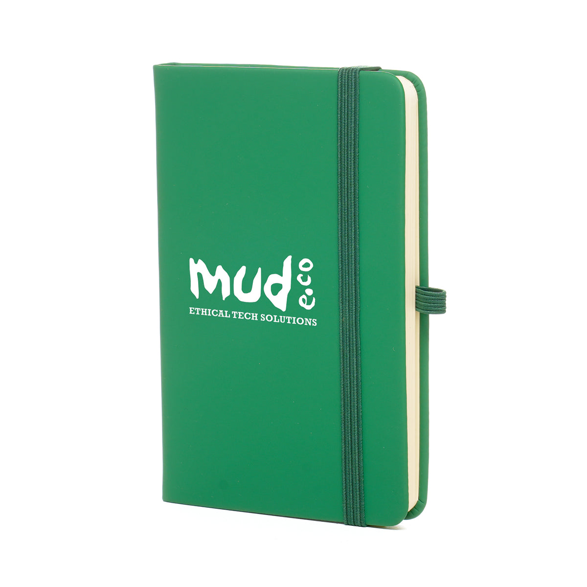 Branded A6 Coloured PU Notebook and Matching Pen Set in Dark Green