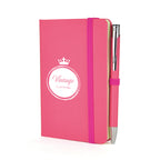Branded A6 Coloured PU Notebook and Matching Pen Set