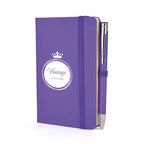 Branded A6 Coloured PU Notebook and Matching Pen Set
