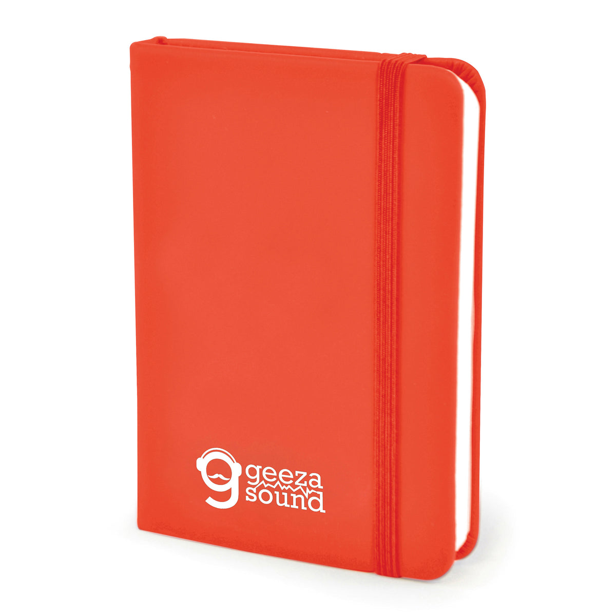Branded A7 Pocket PU Notebook with Back Pocket in Red
