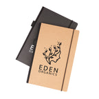 Branded A5 Card Notebook with RPET Spine and Pocket