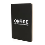 Branded A5 Soft Touch PU Notebook with Recycled Paper in Black