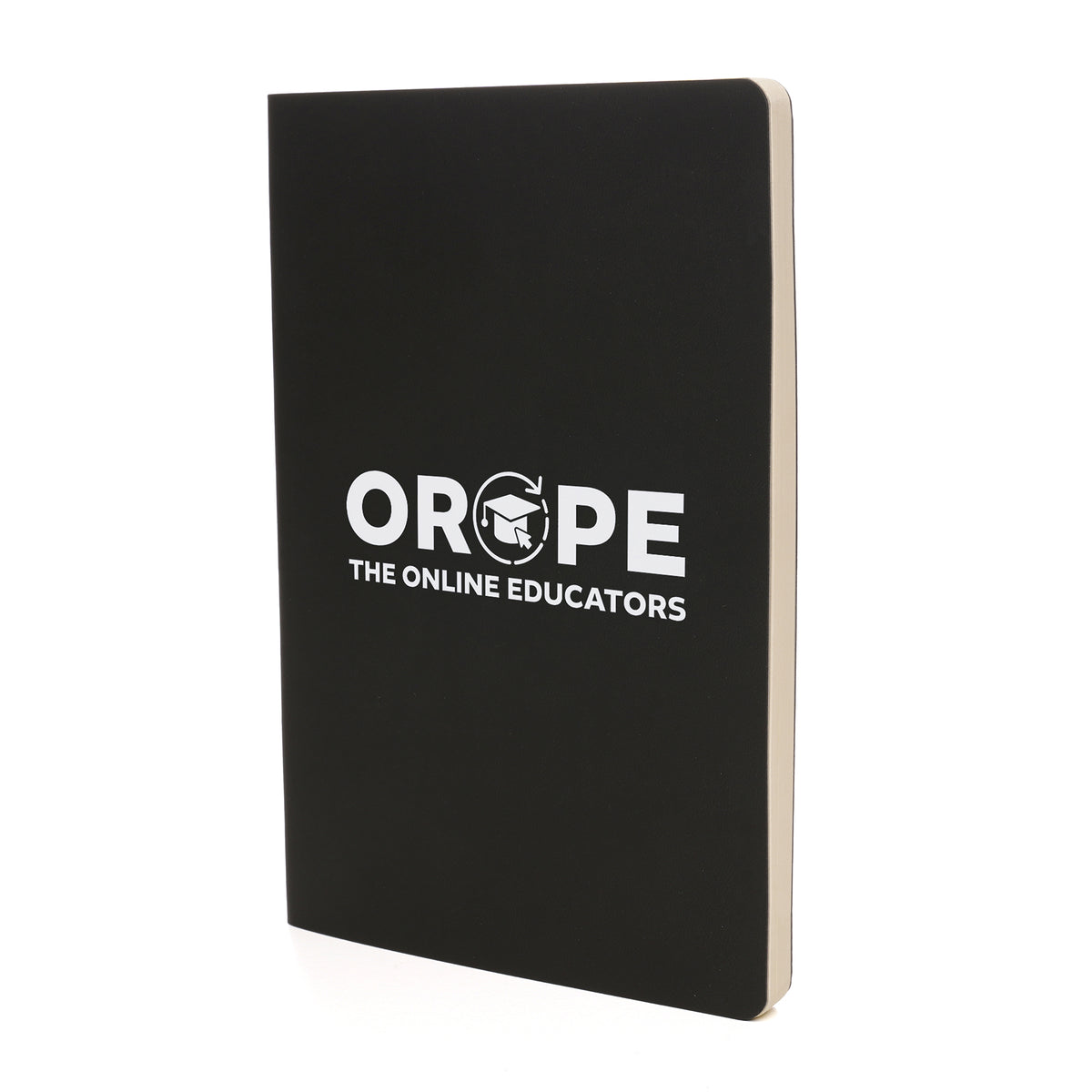 Branded A5 Soft Touch PU Notebook with Recycled Paper in Black