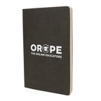 Branded A5 Soft Touch PU Notebook with Recycled Paper in Dark Grey