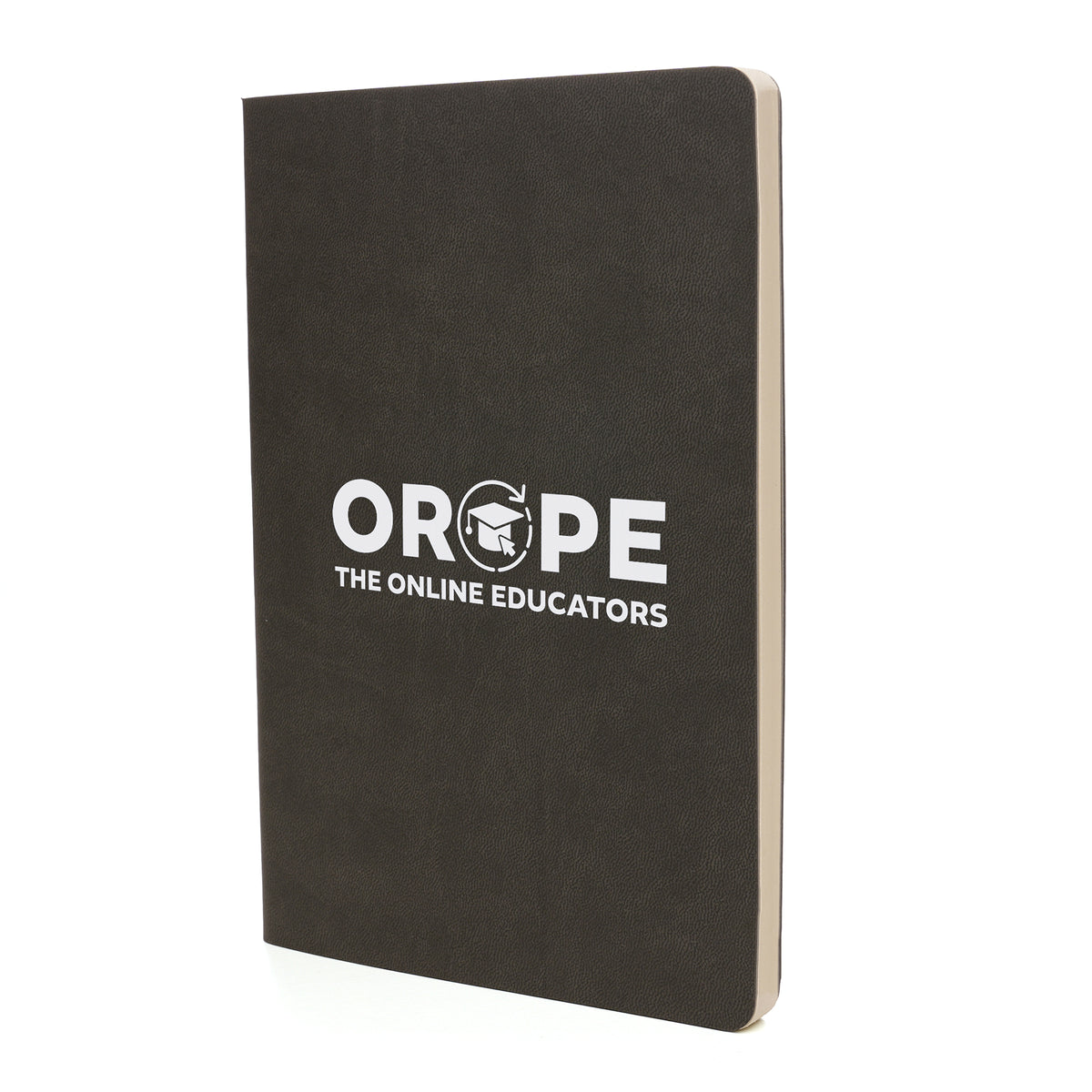 Branded A5 Soft Touch PU Notebook with Recycled Paper in Dark Grey