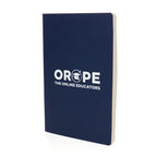 Branded A5 Soft Touch PU Notebook with Recycled Paper in Navy Blue