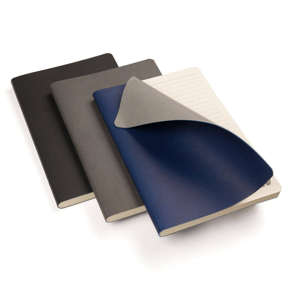 Branded A5 Soft Touch PU Notebook with Recycled Paper