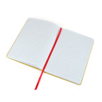 Branded A5 Natural Recycled Card Notebook with Coloured Accents