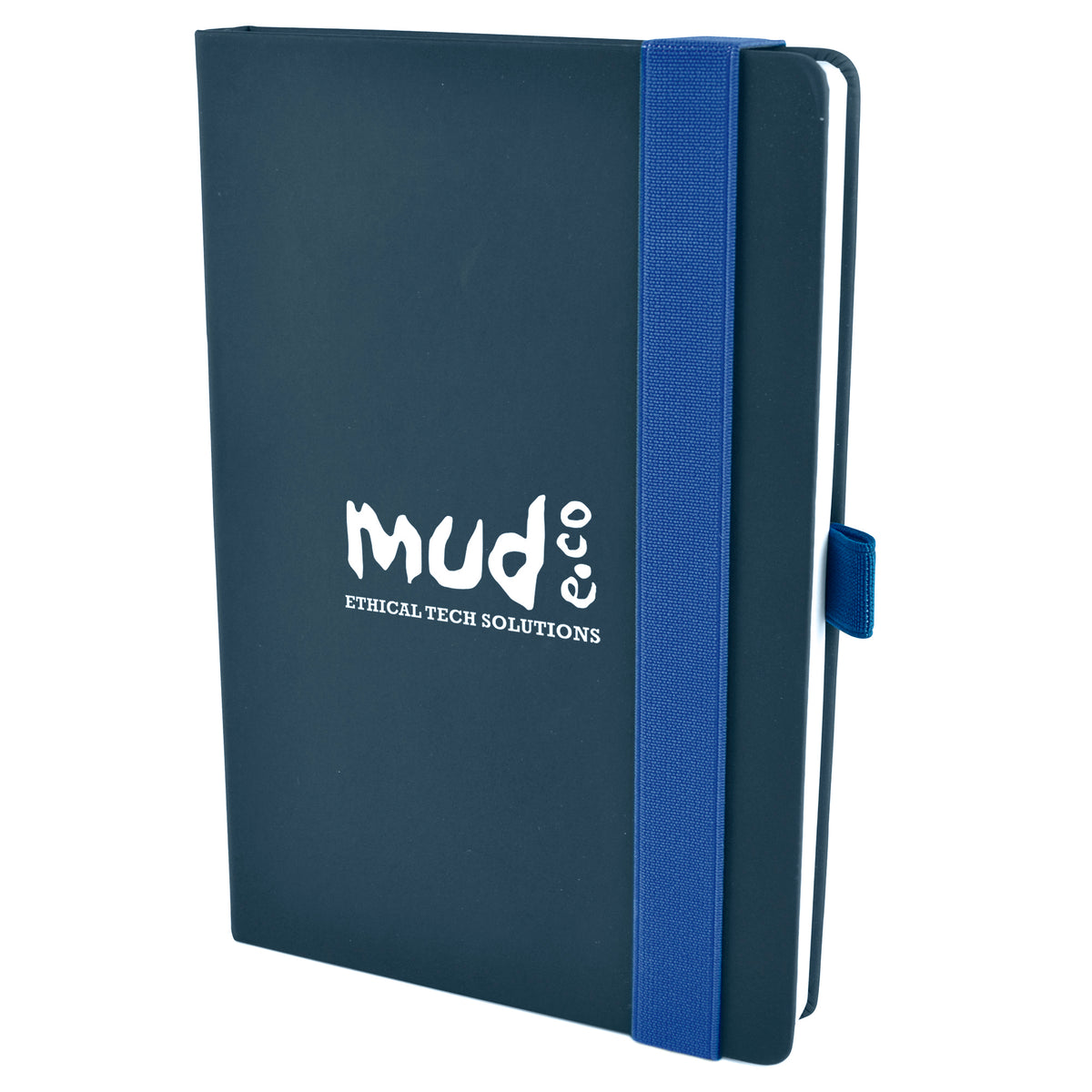 Branded A5 Deep PU Notebook and Matching Pen Set in Navy Blue