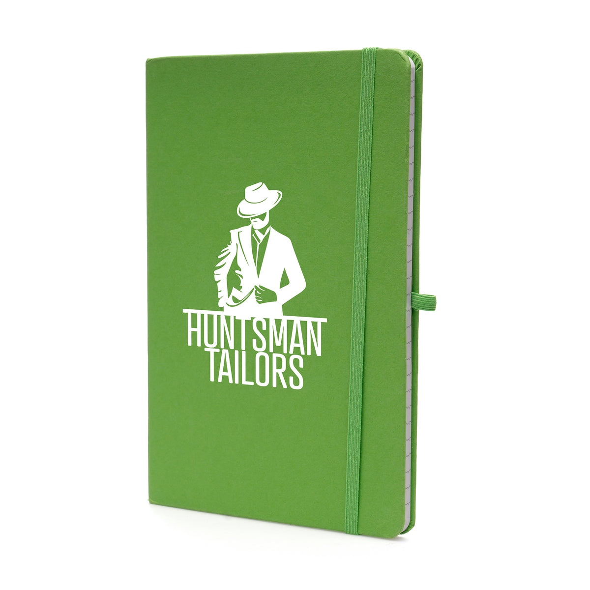 Branded A5 Recycled Card Notebook with Coloured Cover in Green