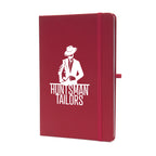 Branded A5 Recycled Card Notebook with Coloured Cover in Red