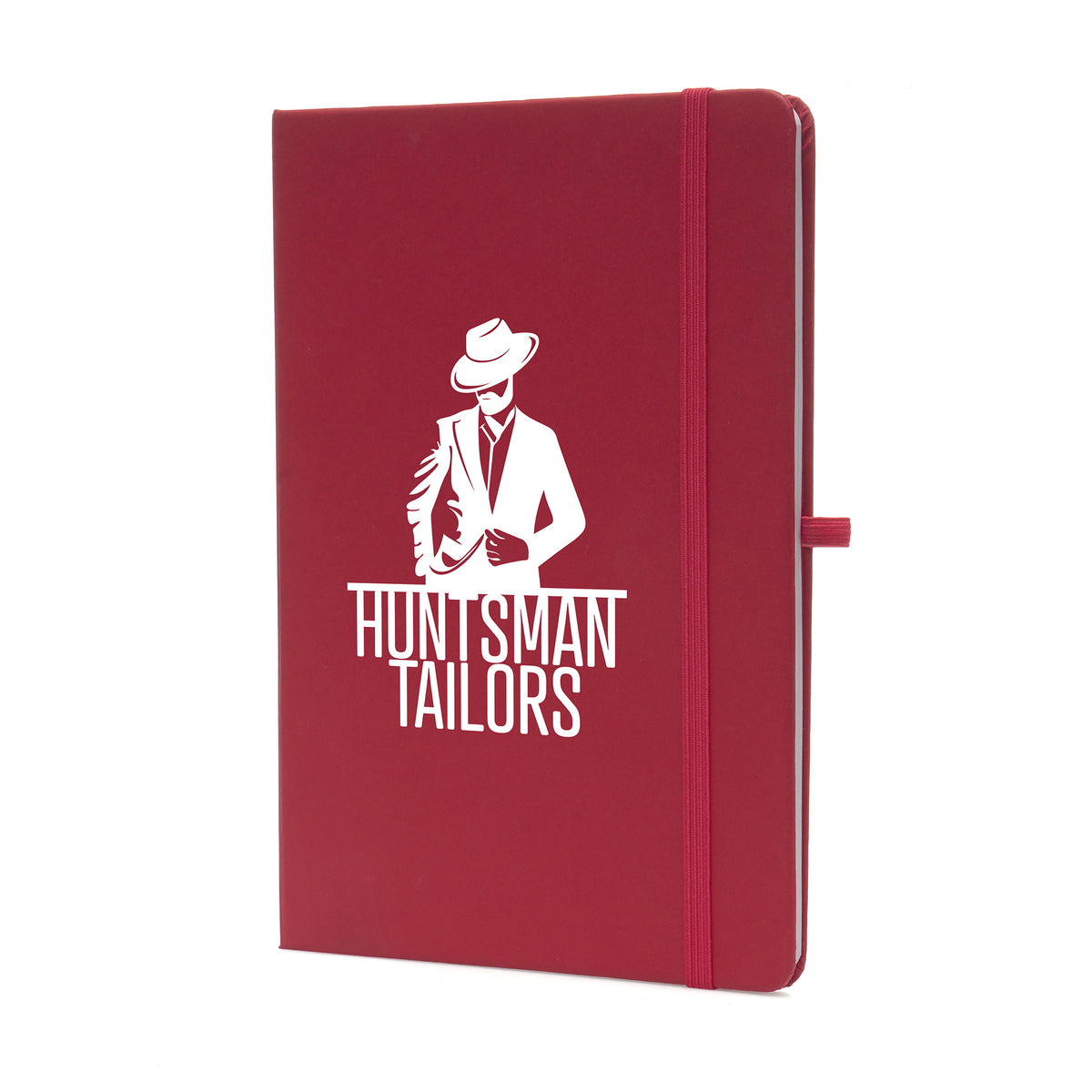 Branded A5 Recycled Card Notebook with Coloured Cover in Red