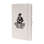 Branded A5 Recycled Card Notebook with Coloured Cover in White