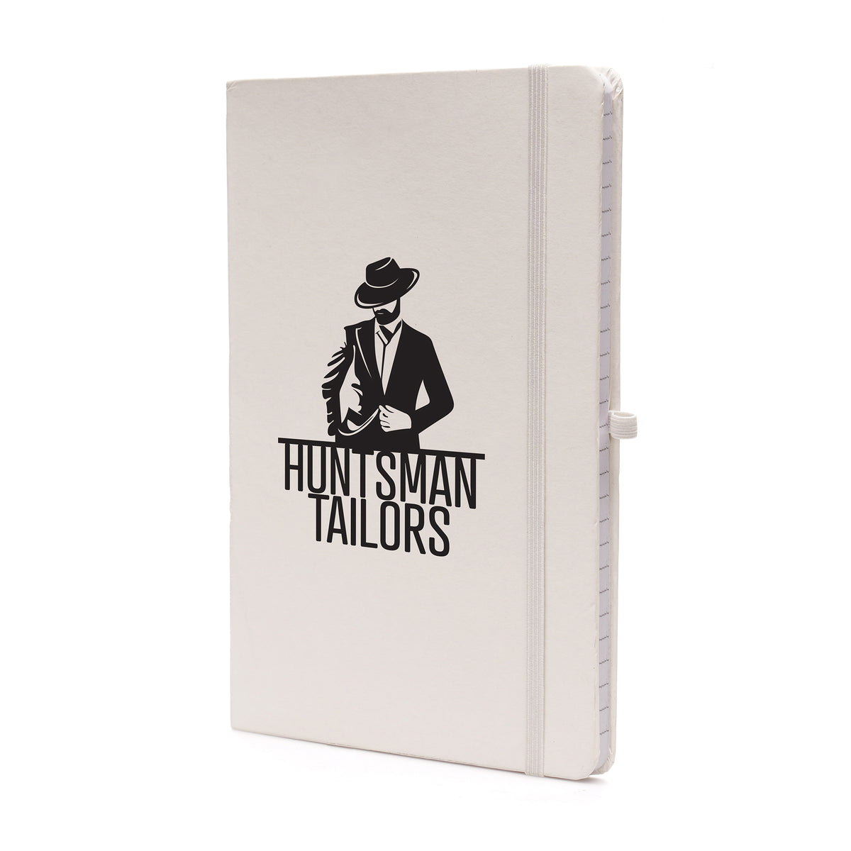 Branded A5 Recycled Card Notebook with Coloured Cover in White