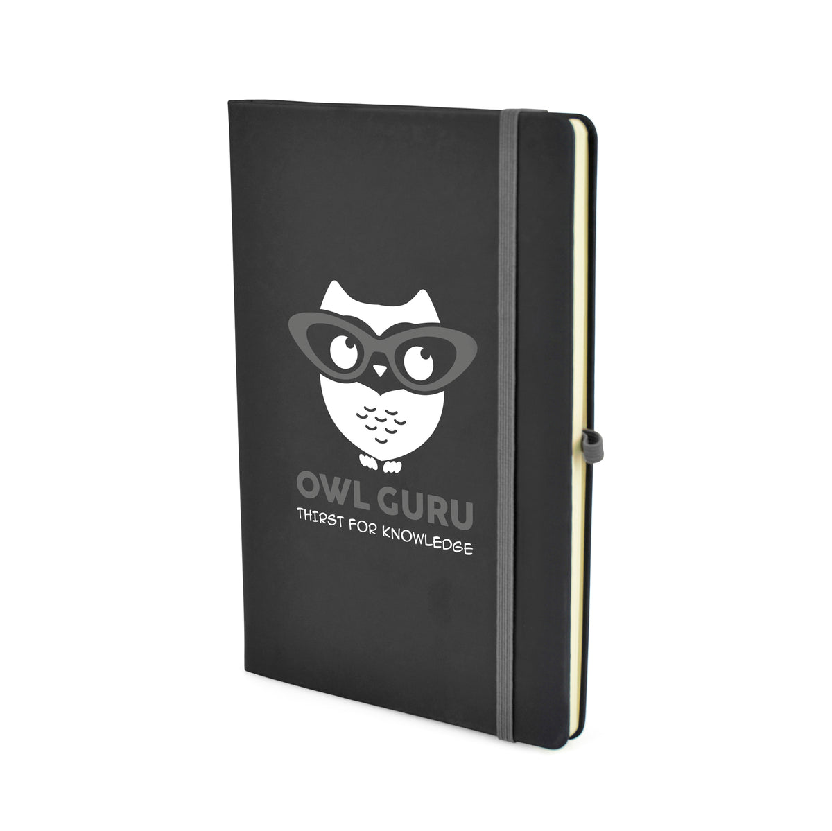 Branded A5 Black PU Notebook and Matching Pen Set in Grey