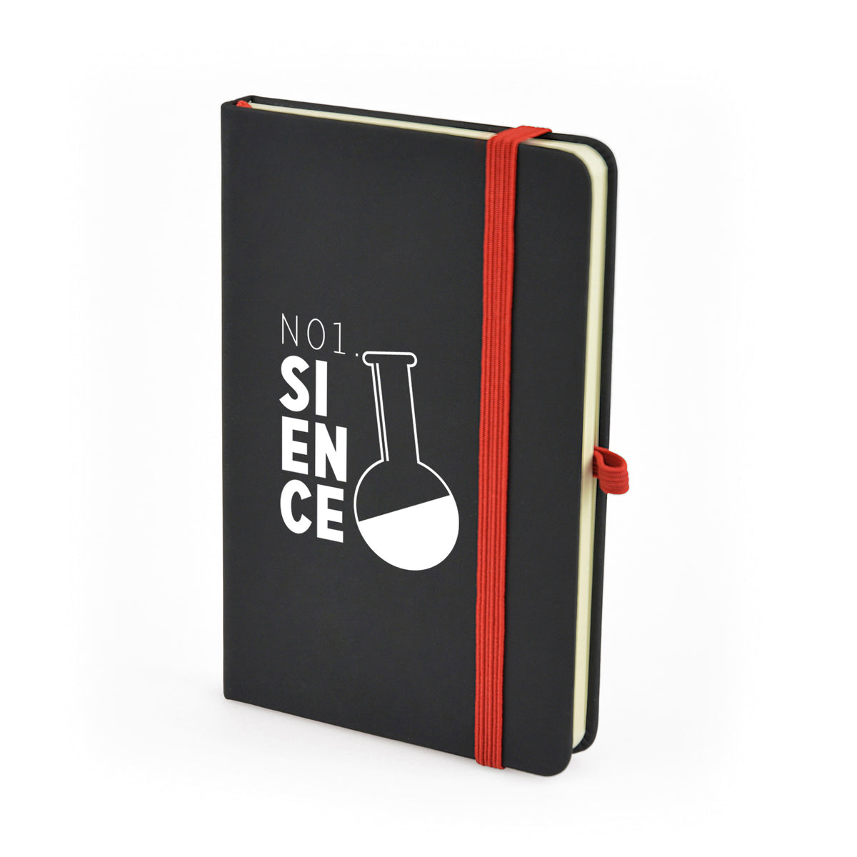 Branded A6 Black PU Notebook and Matching Pen Set in Red