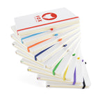 Branded A5 White PU Notebook with Pen Loop