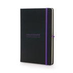 Branded A5 Recycled PU Notebook with Colour-Reveal Engraving in Purple