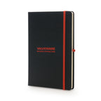 Branded A5 Recycled PU Notebook with Colour-Reveal Engraving in Red