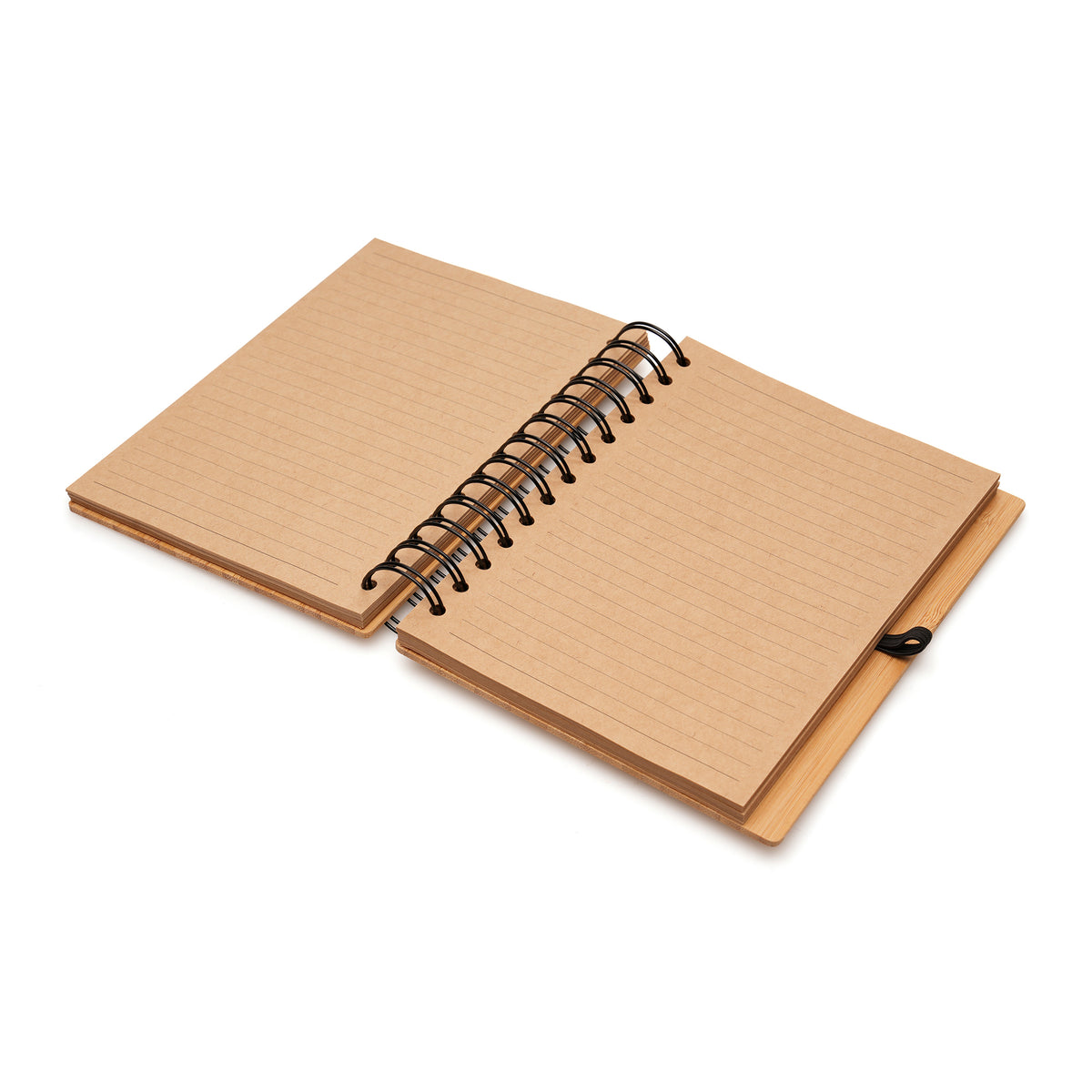 Branded B6 Spiral Bamboo Notebook in Black
