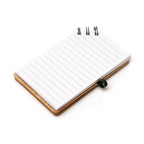 Branded A6 Bamboo Notebook with Elastic Closure in Natural