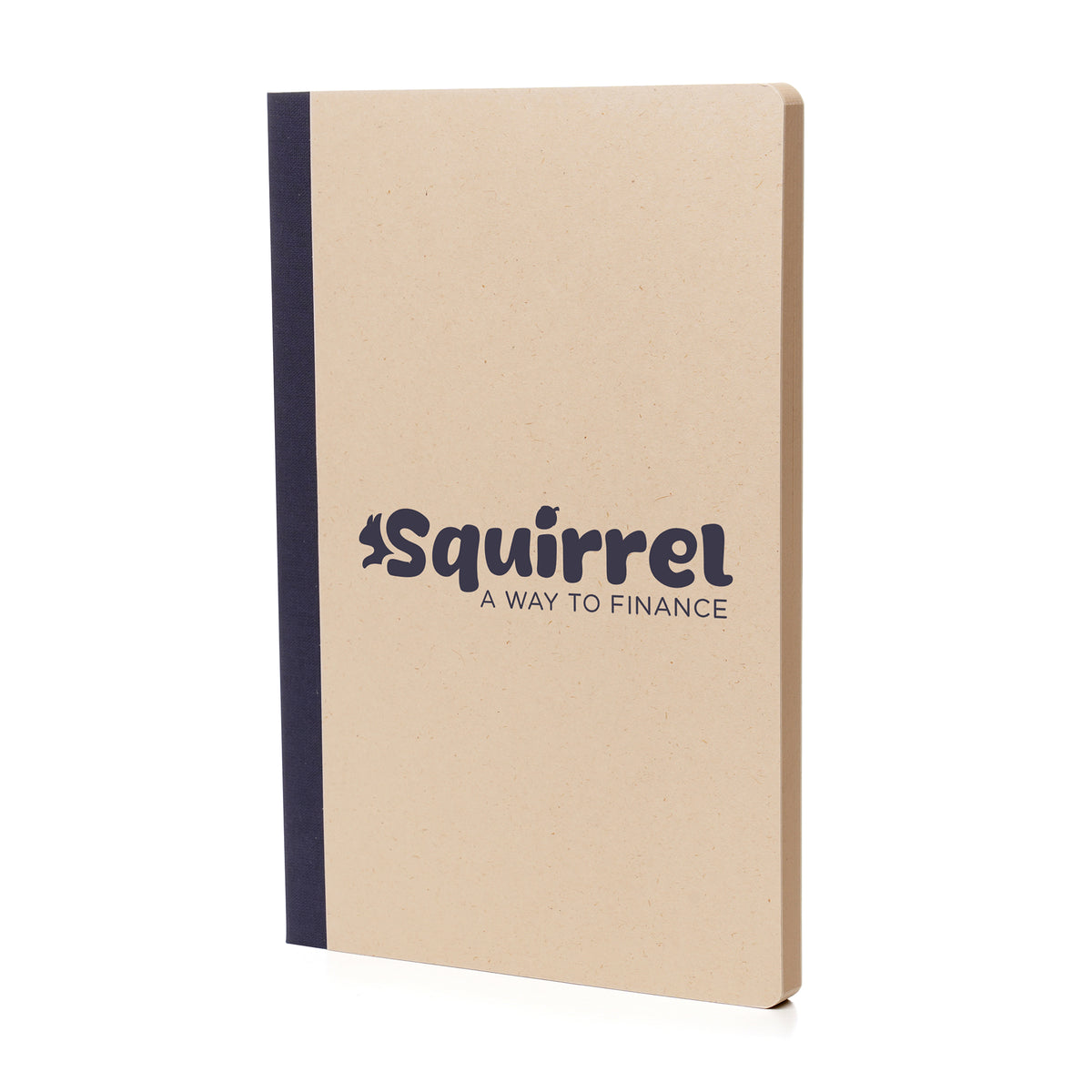 Branded A5 Recycled Sugarcane Notebook in Navy Blue
