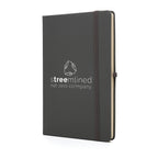 Branded A5 Recycled Paper Notebook with Ribbon Bookmark in Dark Grey