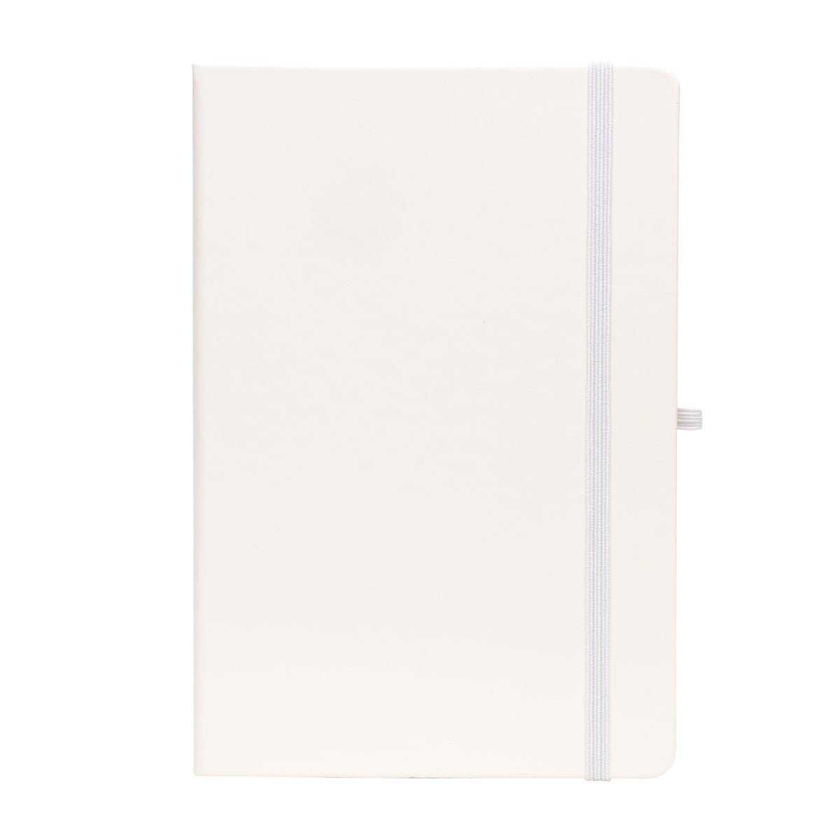 Branded A5 Recycled White PU Notebook