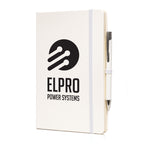 Branded A5 Recycled White Notebook and Pen Set