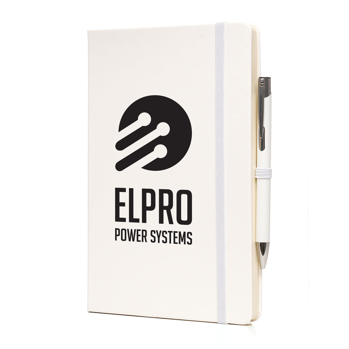 Branded A5 Recycled White Notebook and Pen Set