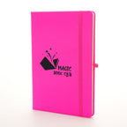 Branded A5 Neon PU Notebook in Pink