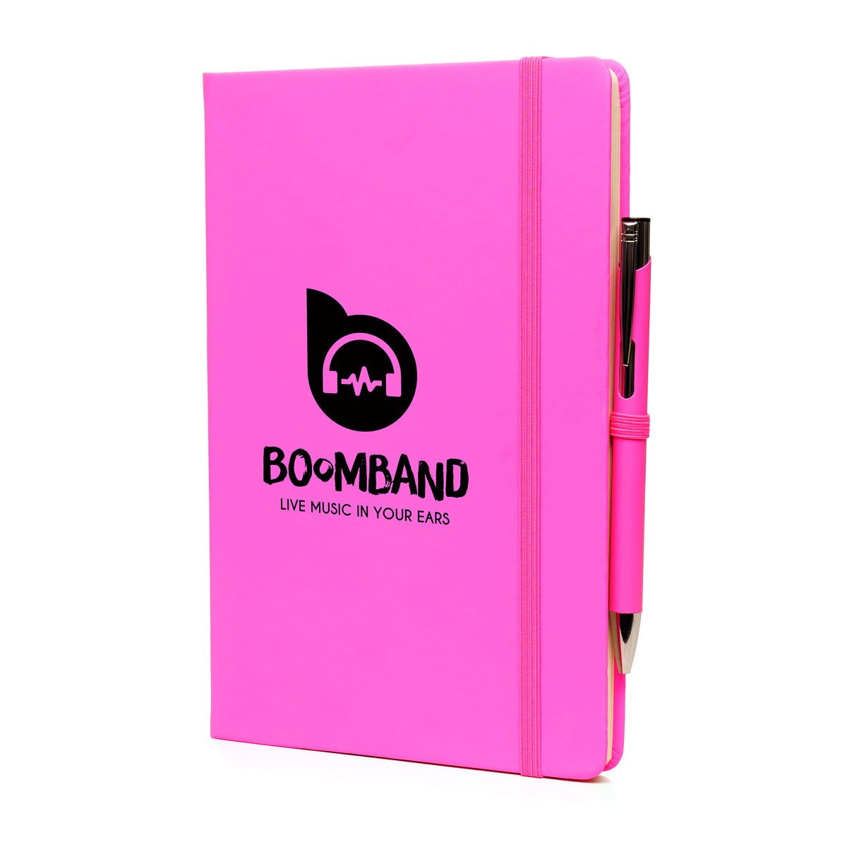 Branded A5 Neon PU Notebook and Matching Pen Set