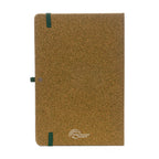 Branded A5 Tea Ground Cork Notebook with Pen Loop and Cream Paper