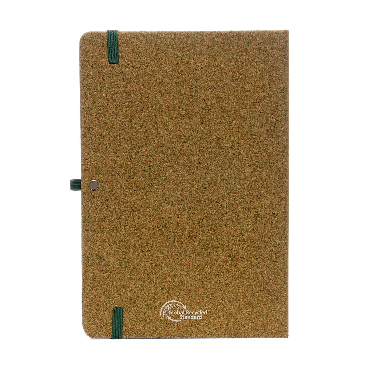 Branded A5 Tea Ground Cork Notebook with Pen Loop and Cream Paper