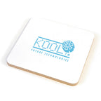 Branded Square Cork-Backed Glossy Coaster