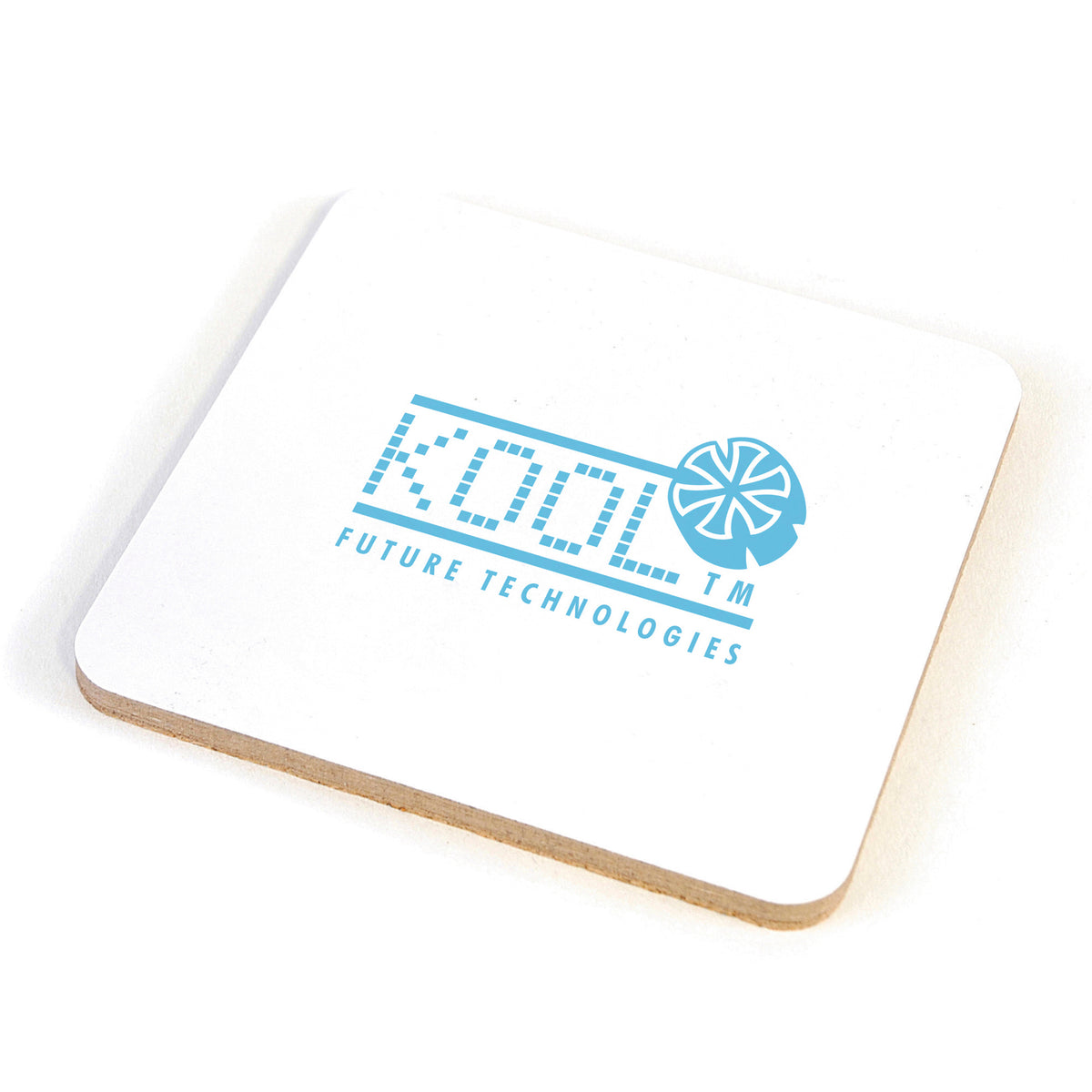 Branded Square Cork-Backed Glossy Coaster