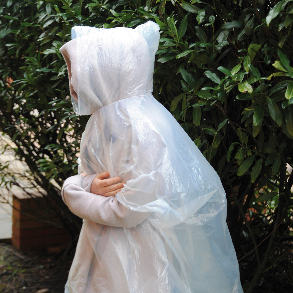 Branded Rain Poncho in Plastic Ball with Keyring and Hook