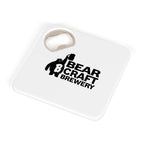 Branded Square Coaster with Built-In Bottle Opener